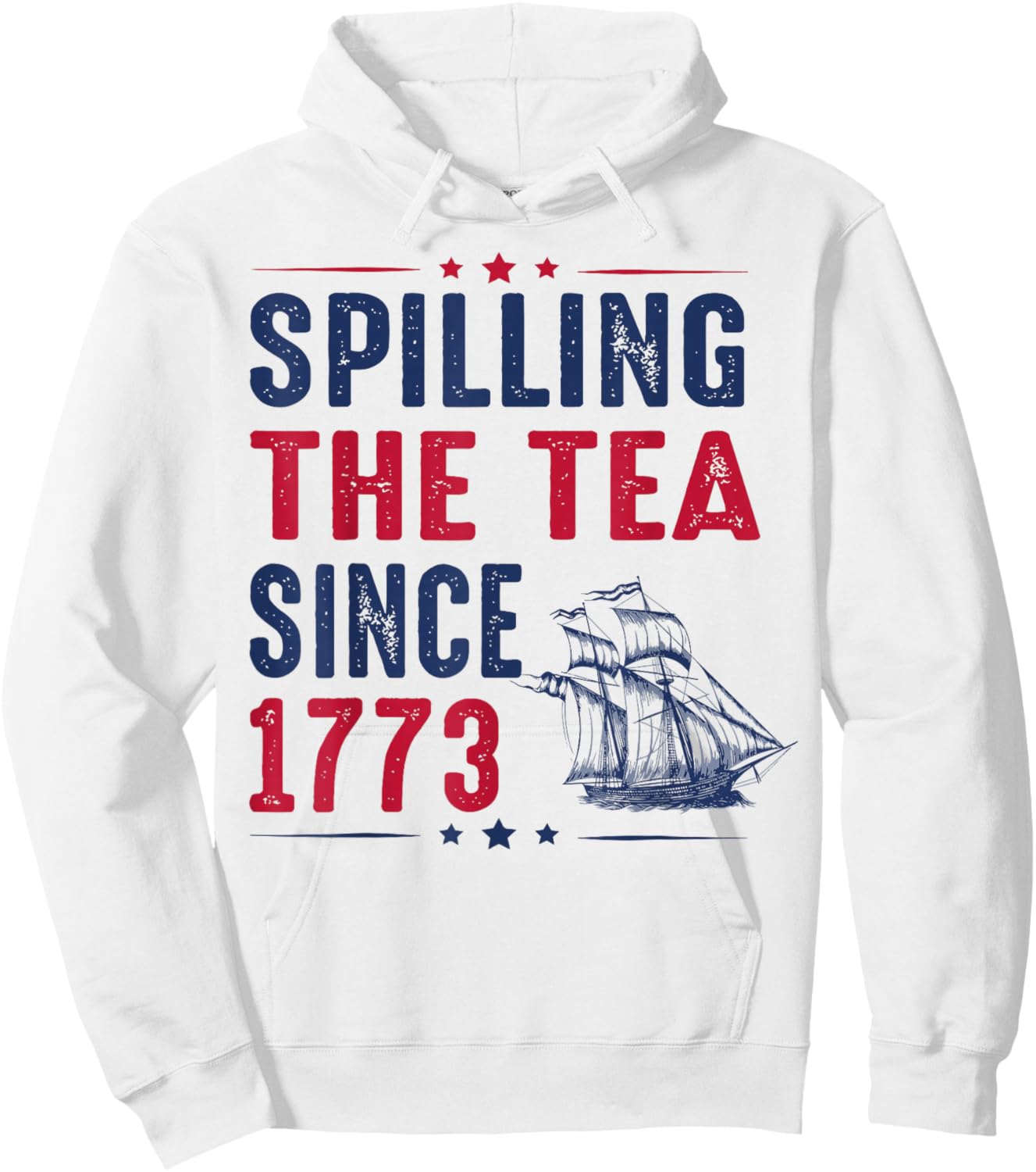 Spilling The Tea Since 1773 4th Of July Hoodie - Hoodie | White