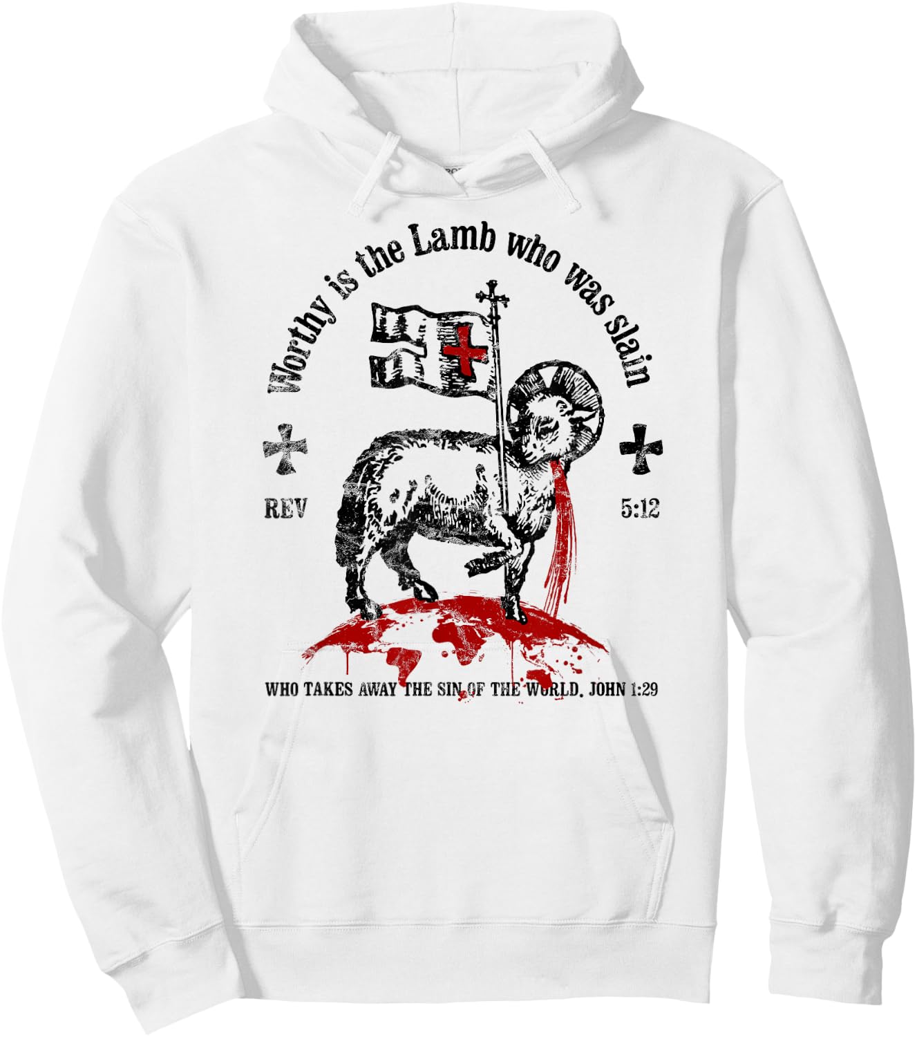 Worthy is the Lamb that was Slain Christian Hoodie - Hoodie | White