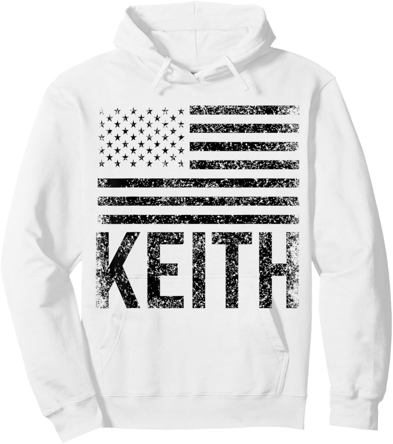 Keith USA Name Forename Personalized Birthday Hoodie - Hoodie | White