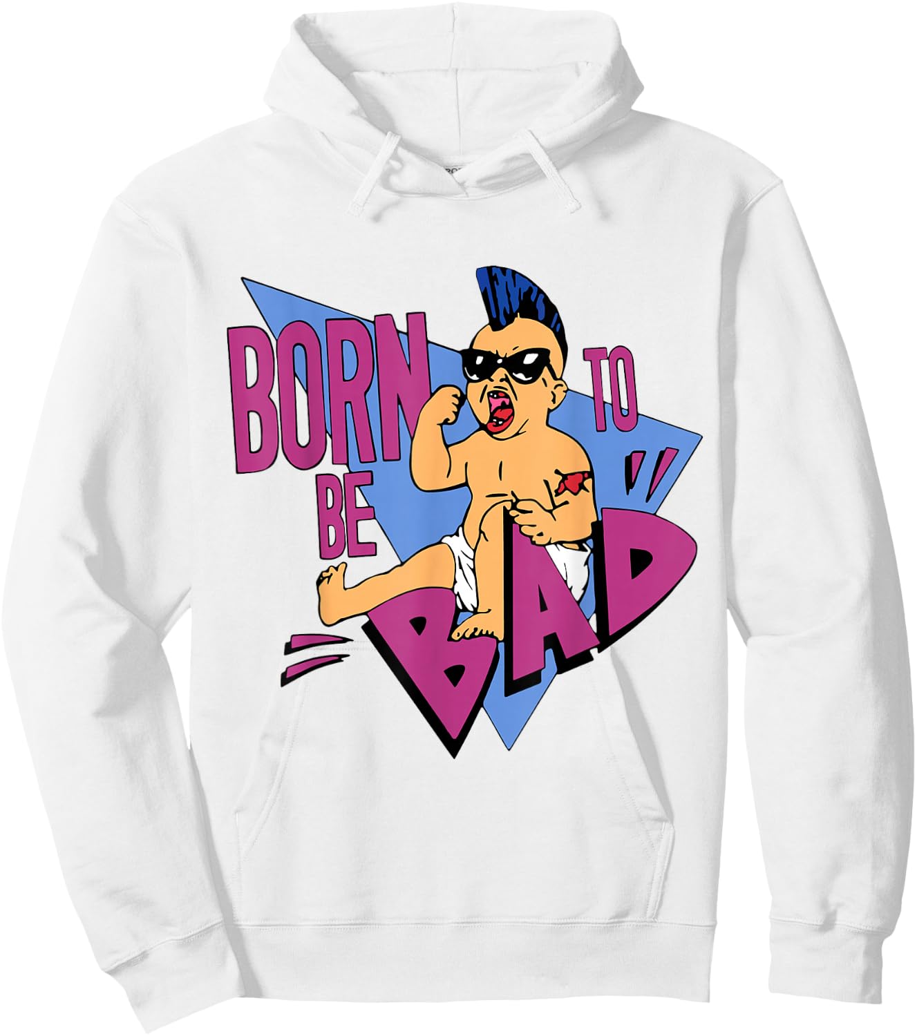 Born to be Bad Shirt Hoodie - Hoodie | White
