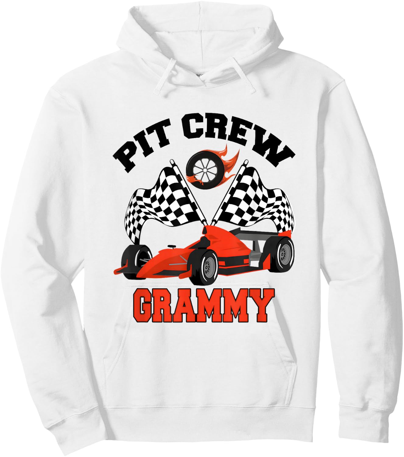 Grammy Pit Crew Race Car Birthday Family Racing Hoodie - Hoodie | White