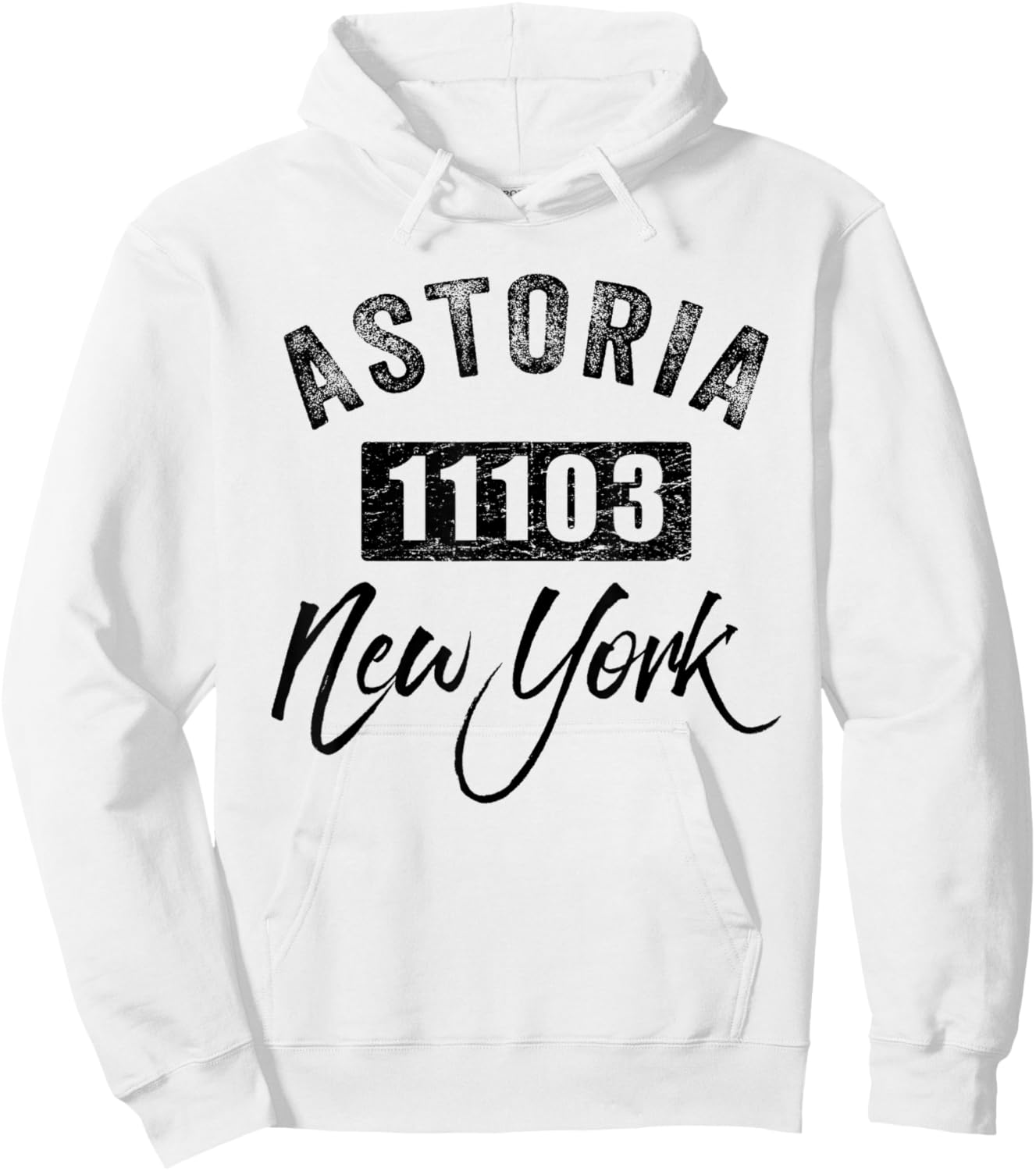 Astoria NY 11103 Queens Hometown Tourist Souvenir Zip Code Hoodie - Hoodie | White