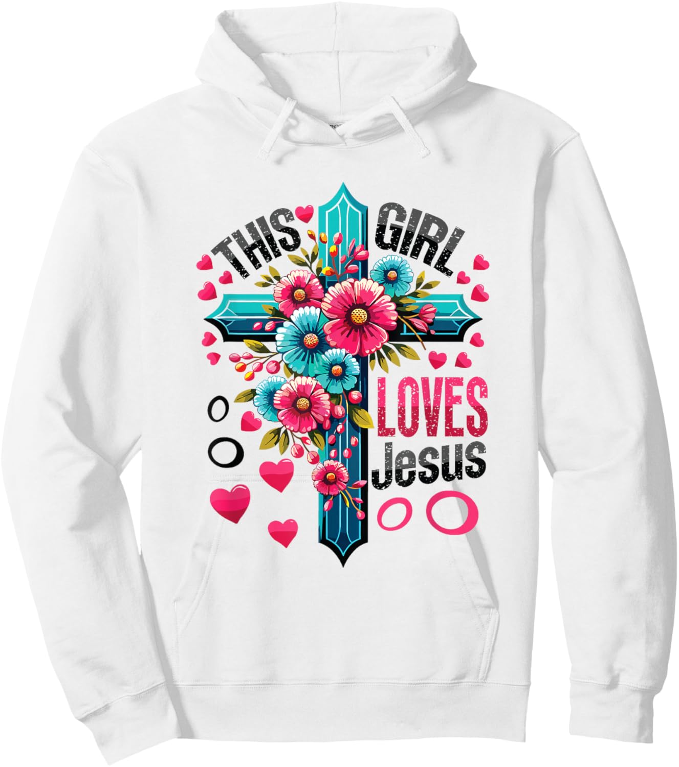 This Girl Loves Jesus Cute Christian Girl Jesus Hoodie - Hoodie | White