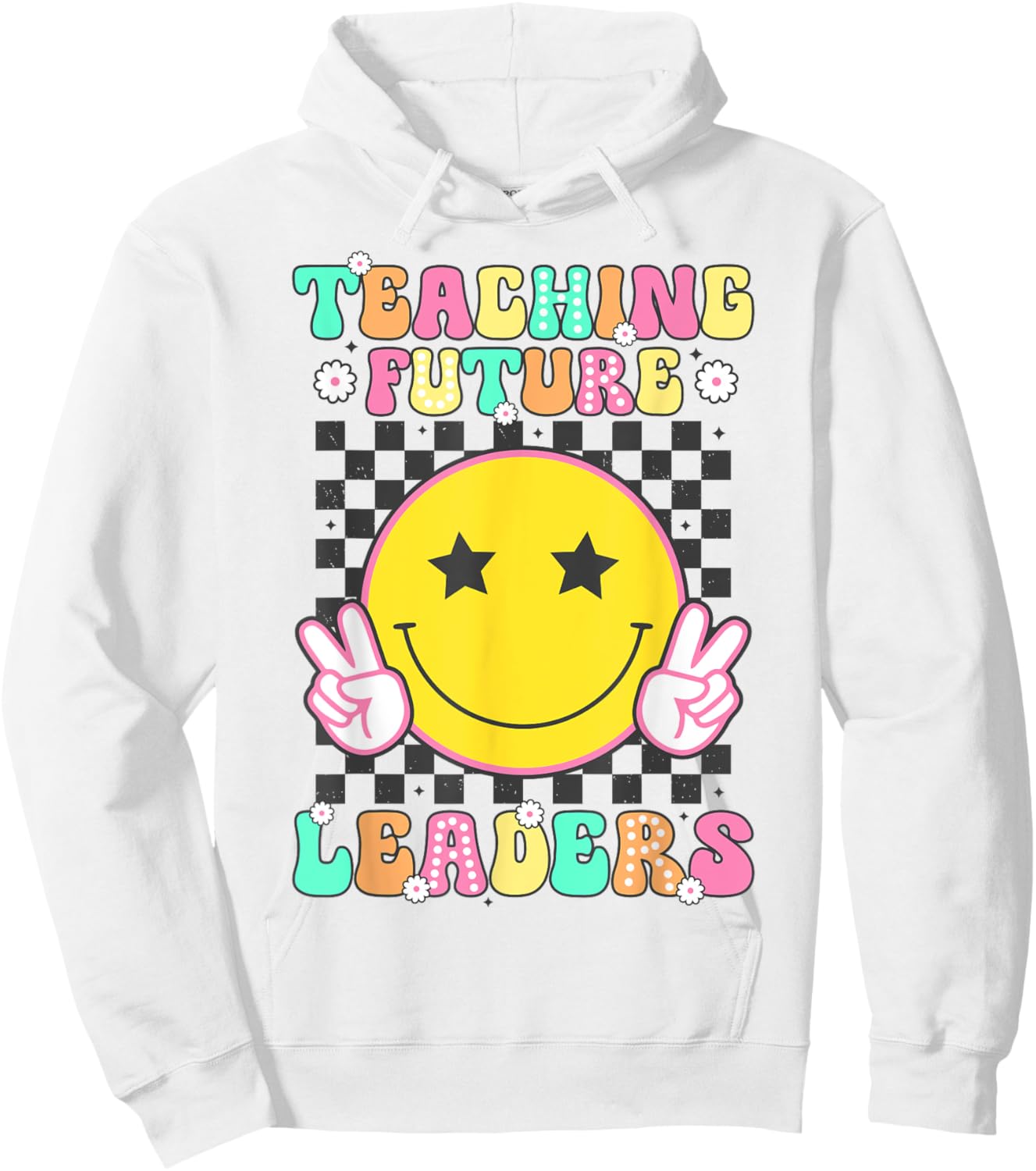 Groovy Teacher Retro Teaching Future Leaders Back To School Women Kids Hoodie - Hoodie | White