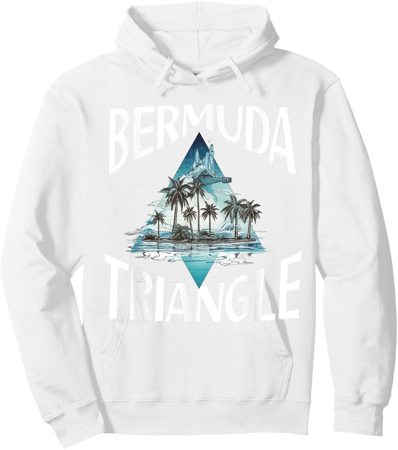 I Survived The Bermuda Triangle Funny Vacation Cruise Hoodie - Hoodie | White