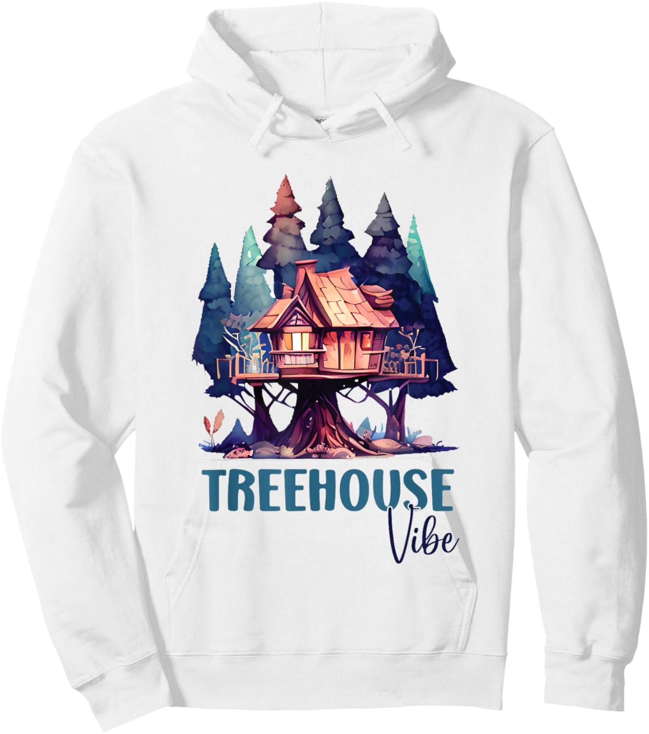 Treehouse Vibe Trees Outdoors Playhouse Hoodie - Hoodie | White
