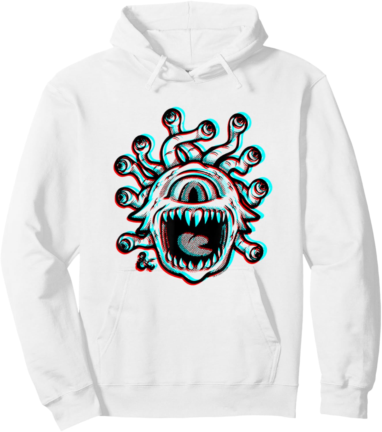 Dungeons & Dragons 50th Anniversary 3D Outline Beholder Hoodie - Hoodie | White