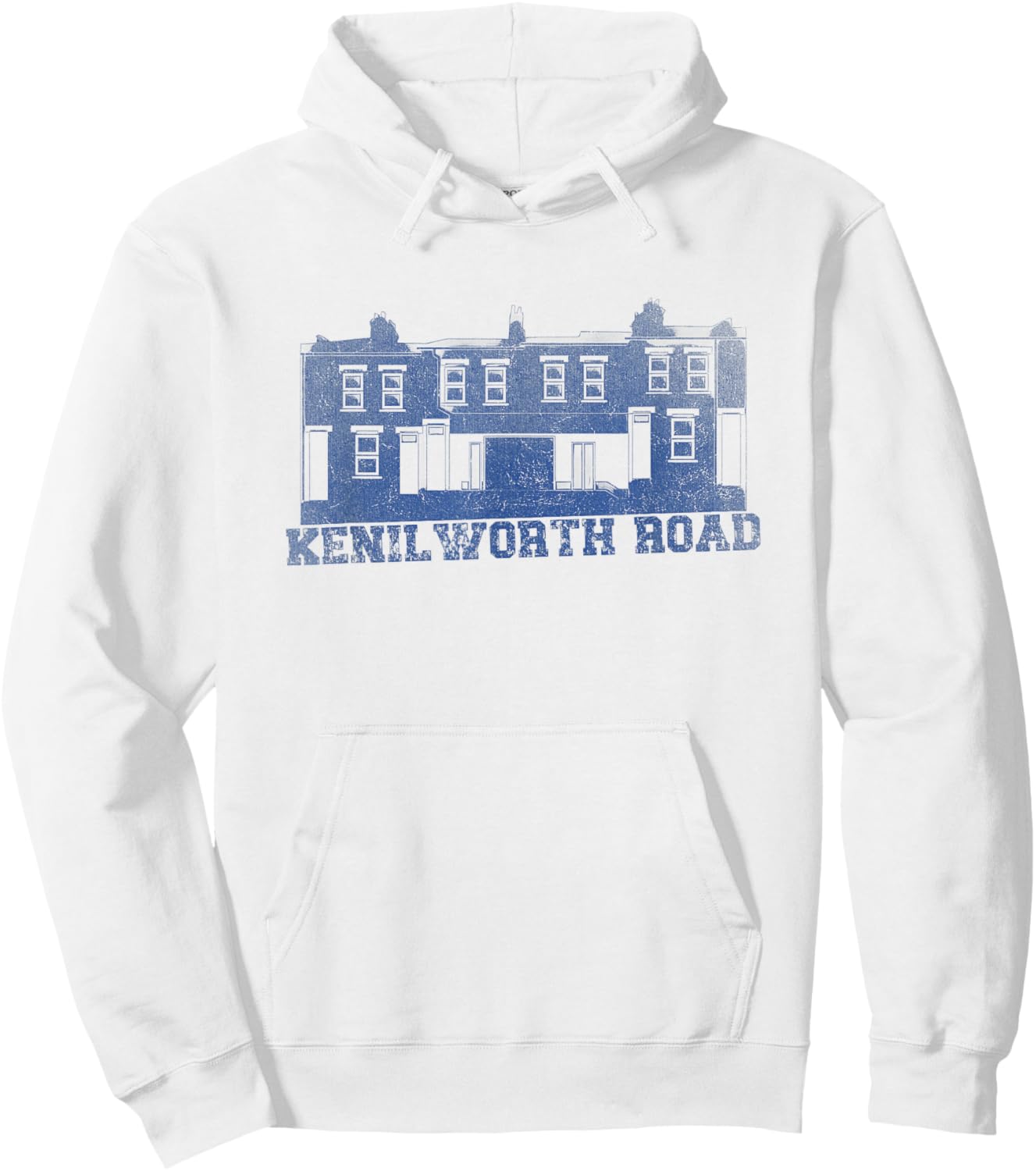 TerraceTees Luton Town Kenilworth Road - Men's Grey Small Classic Fit Short Sleeve Football Club Hoodie - Hoodie | White