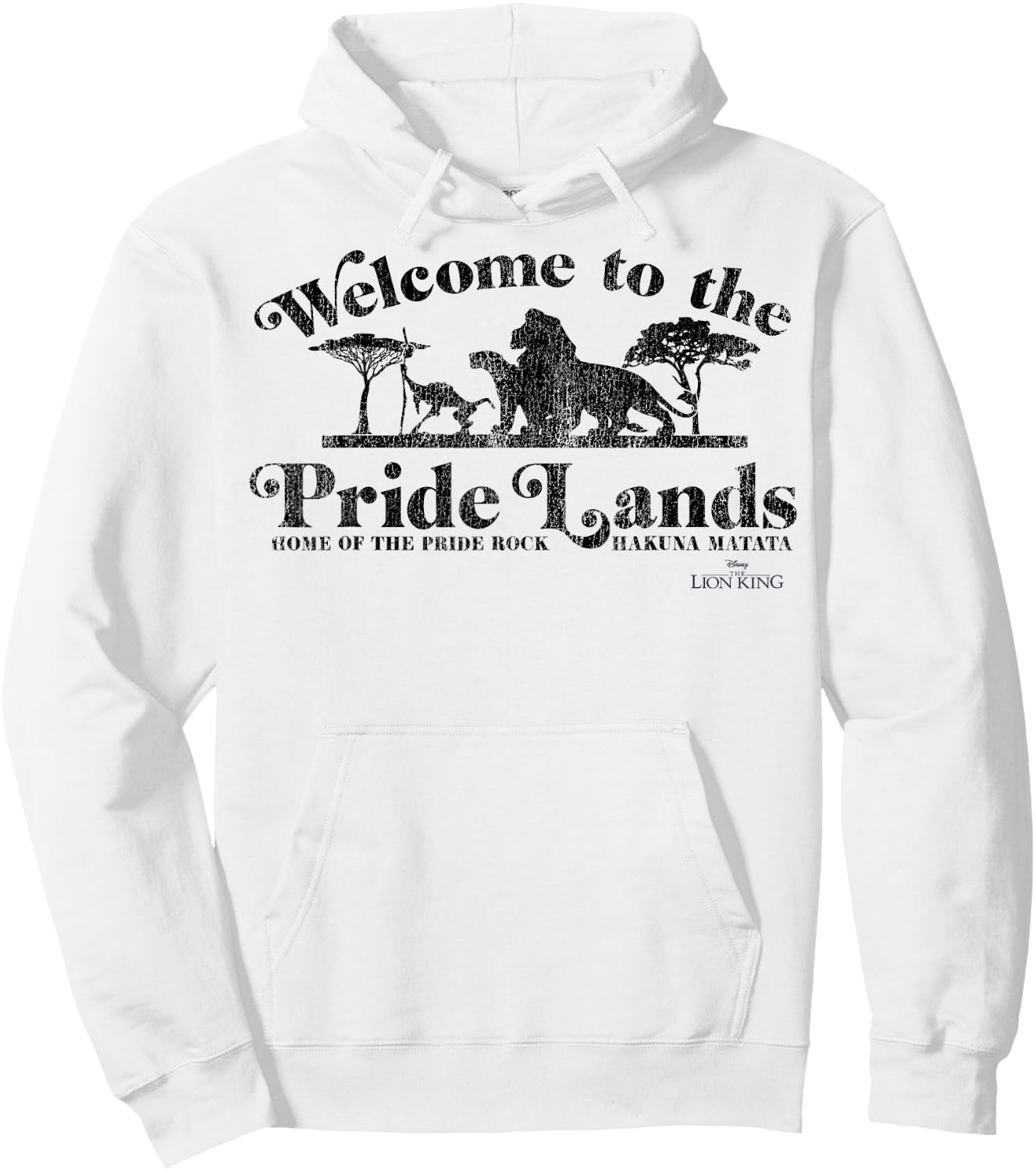 Disney The Lion King Welcome To The Pride Lands Silhouette Hoodie - Hoodie | White
