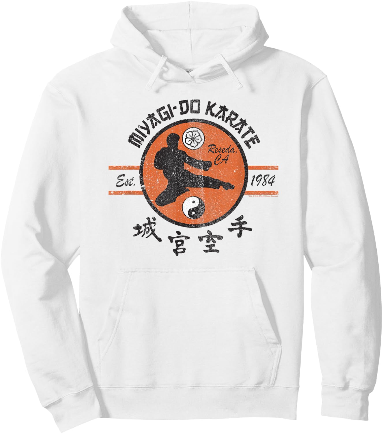 The Karate Kid Vintage Miyagi-Do Karate Logo Movie Hoodie - Hoodie | White