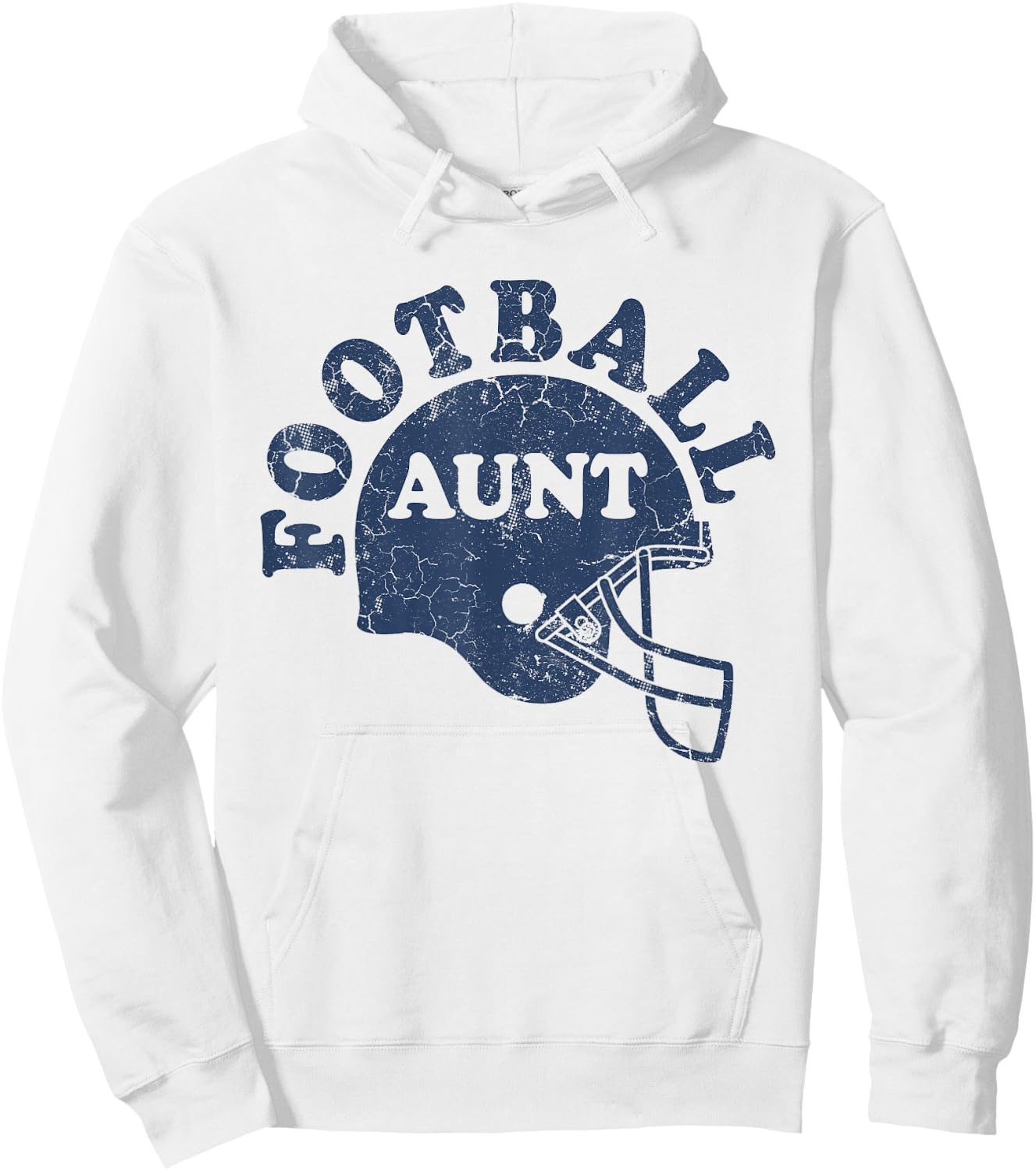 Football Aunt Blue Helmet Game Day Auntie Hoodie - Hoodie | White