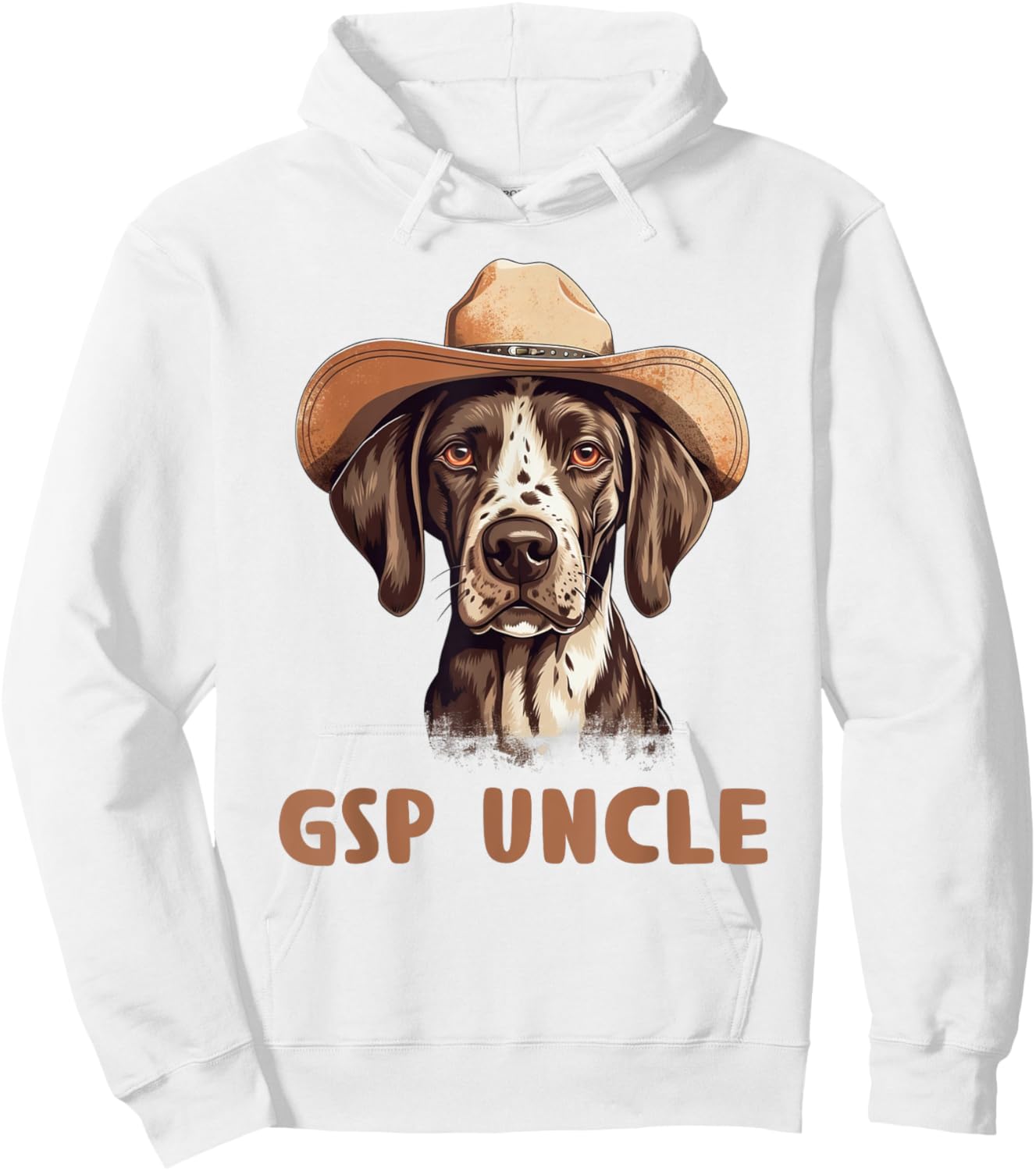 Cute GSP Uncle Dog Lover Gift German Shorthaired Pointer Hoodie - Hoodie | White