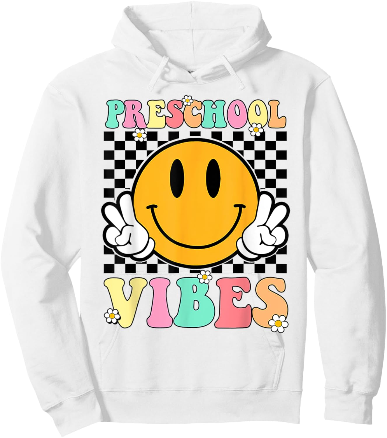 Preschool Vibes Back To School First Day Teachers Kids Hoodie - Hoodie | White