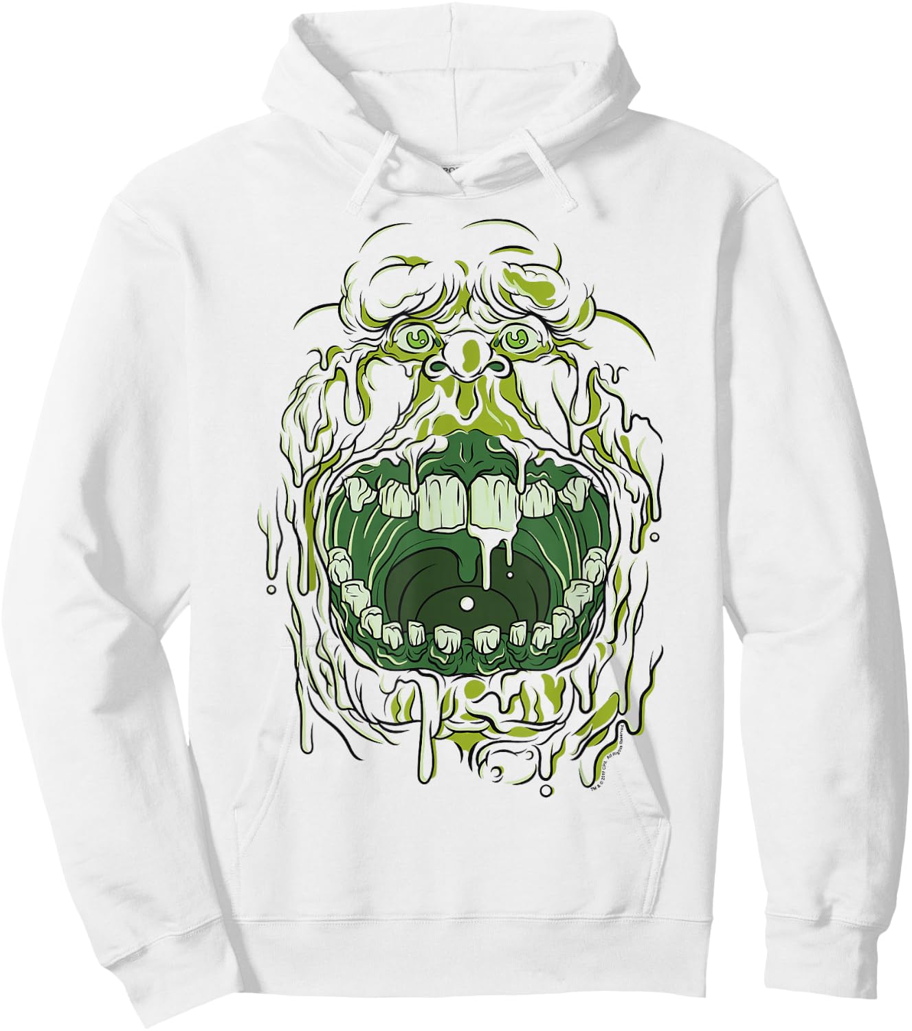 Ghostbusters Slimer Face Halloween Costume Graphic Hoodie - Hoodie | White