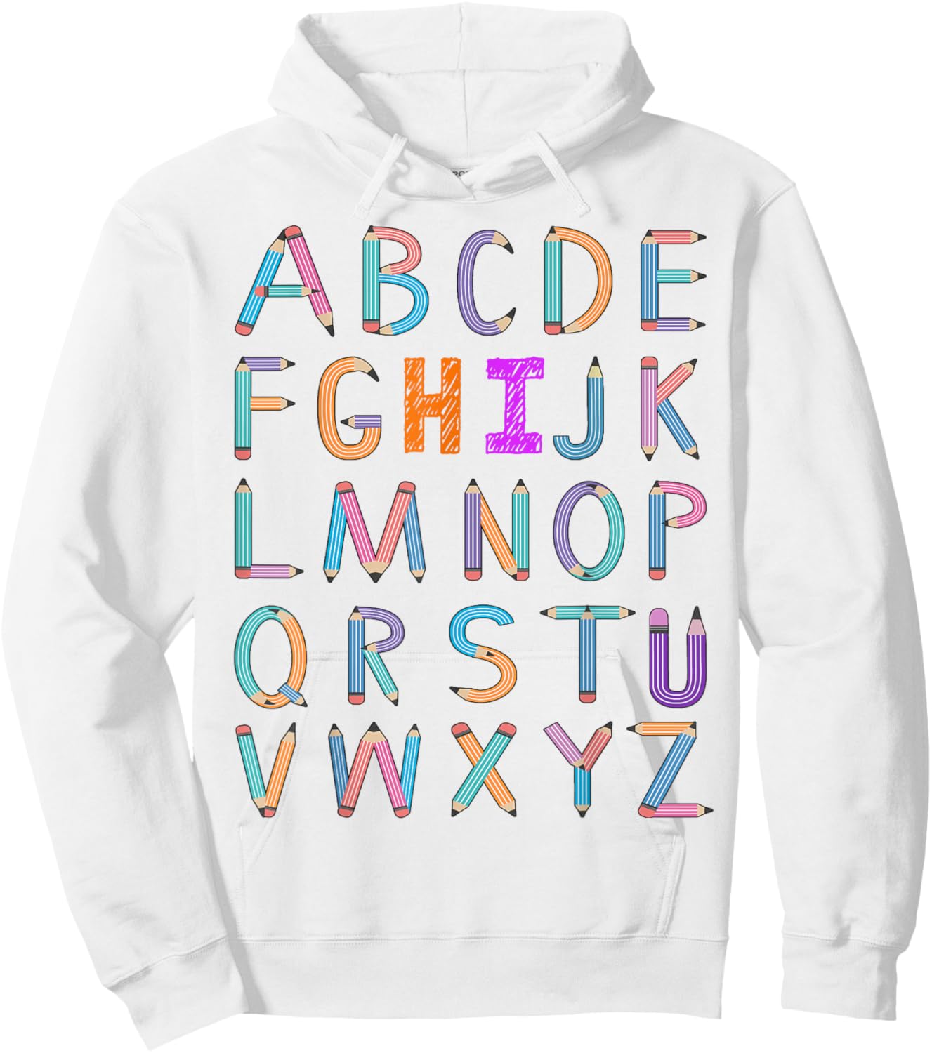 back to school Kindergarten Alphabet ABC Teacher Women kids Hoodie - Hoodie | White