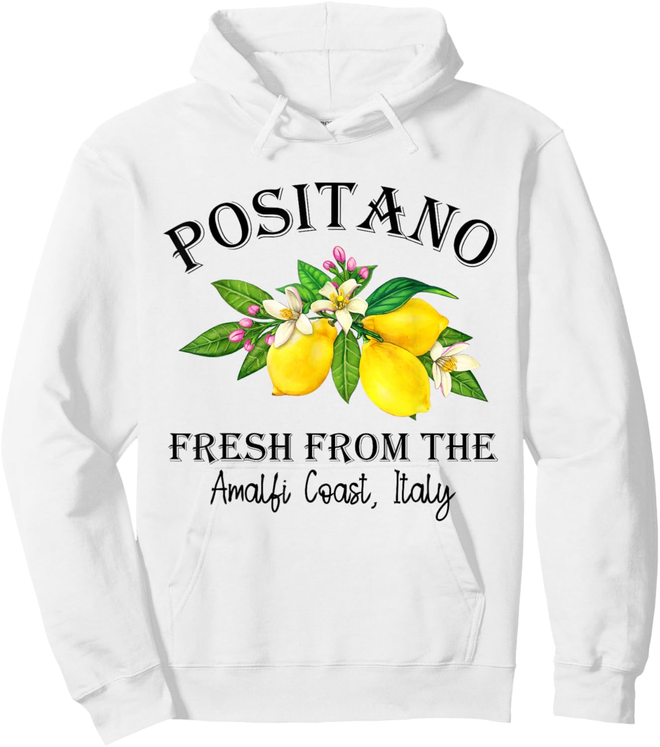 Positano Lemon Amalfi Coast Italy Hoodie - Hoodie | White