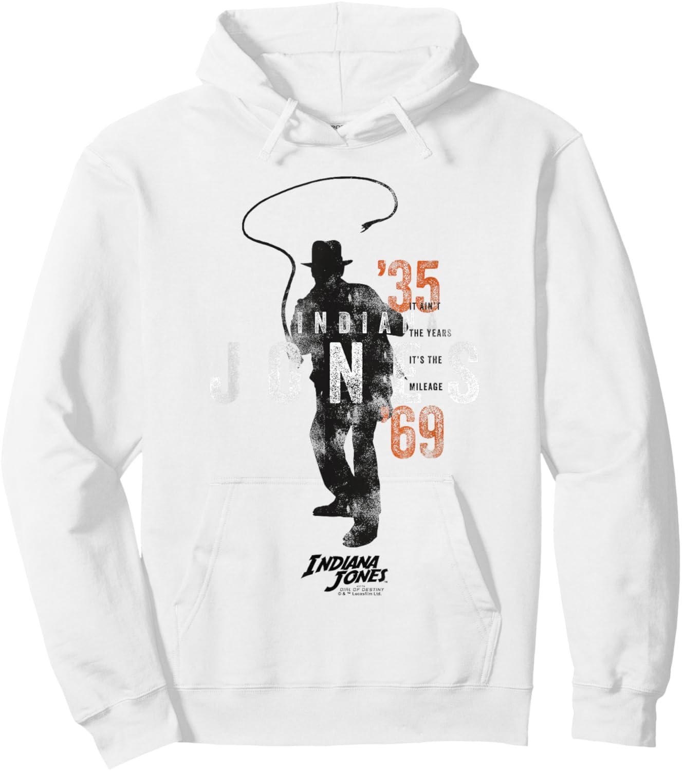 Indiana Jones and The Dial of Destiny It's The Mileage Retro Hoodie - Hoodie | White