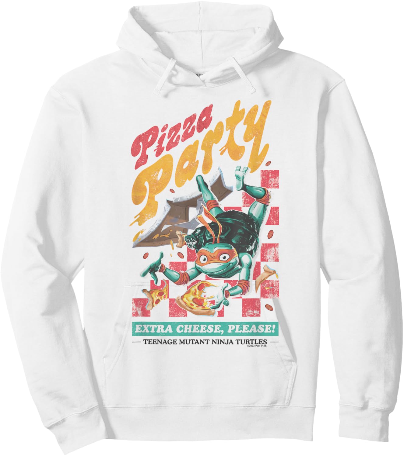 Teenage Mutant Ninja Turtles: Mutant Mayhem Mikey Pizza Hoodie - Hoodie | White
