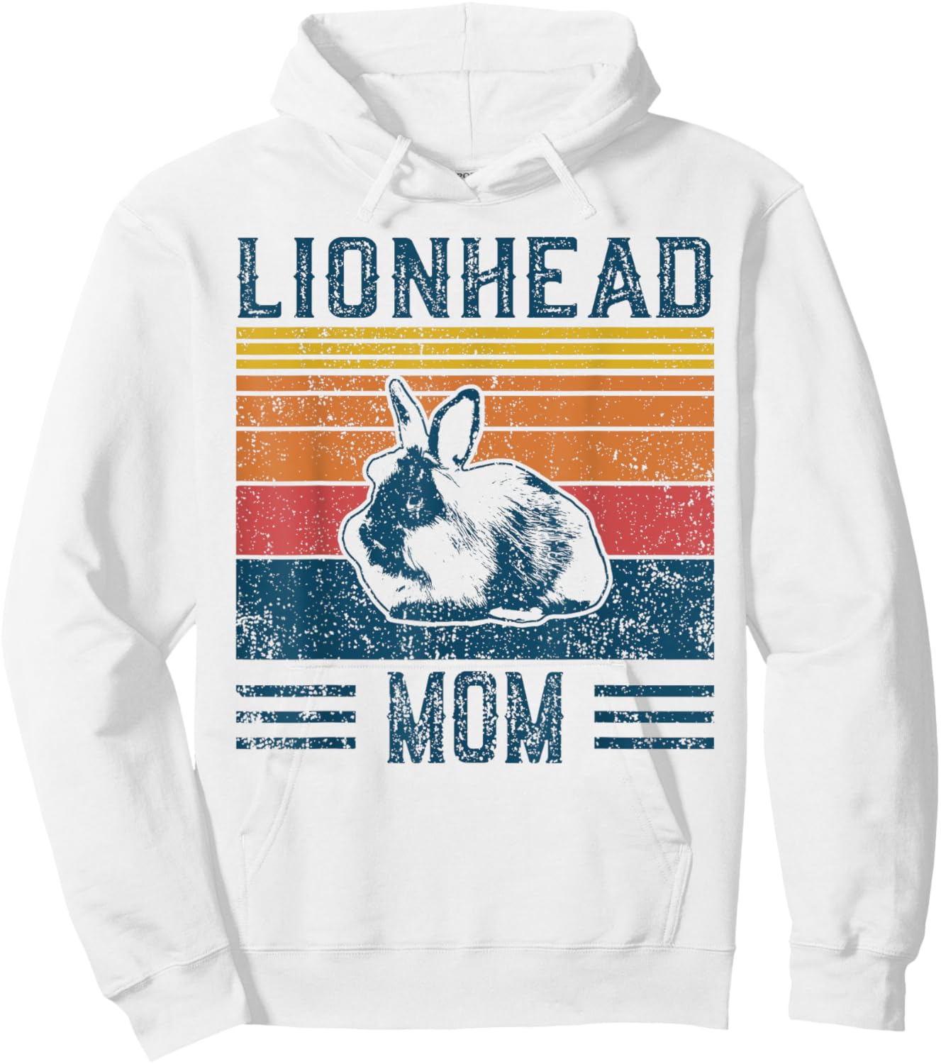 Best Rabbit Mom Women - Vintage Lionhead Hoodie - Hoodie | White