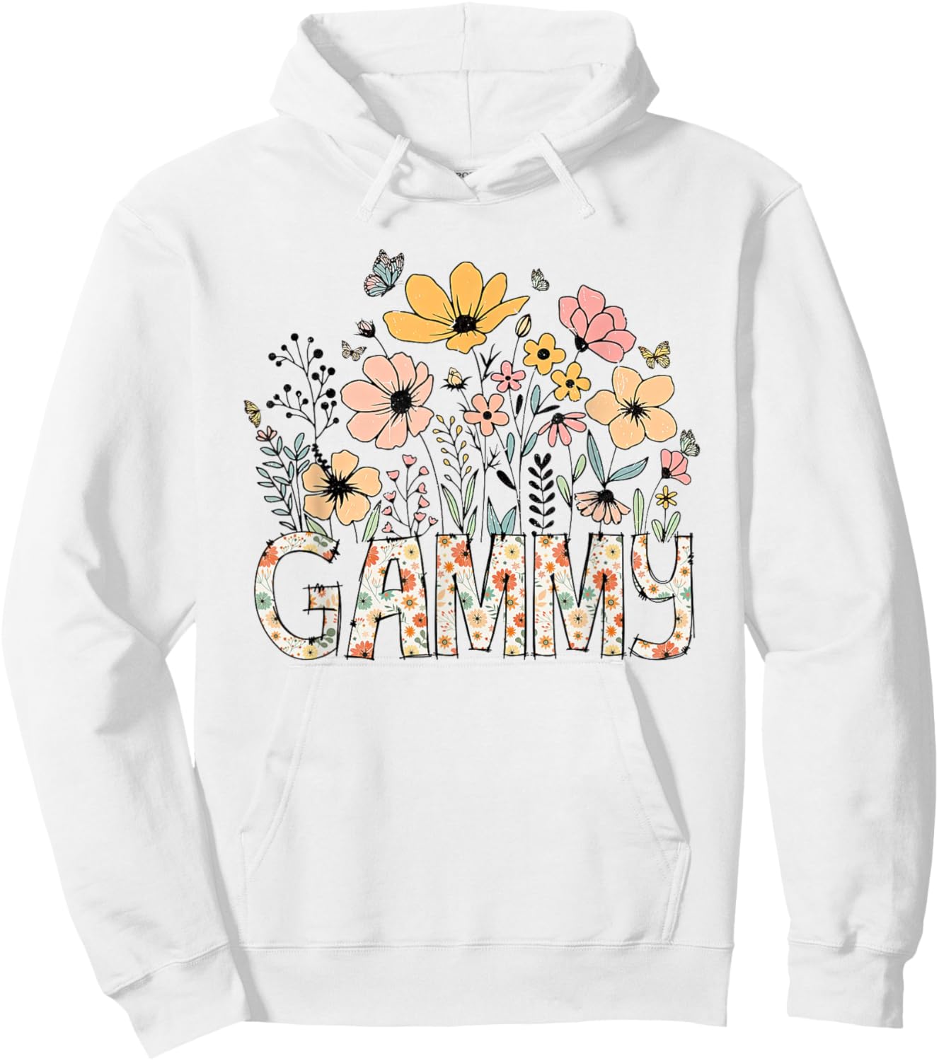 Gammy Wildflower Cute Floral Mother's Day For Grandma Women Hoodie - Hoodie | White