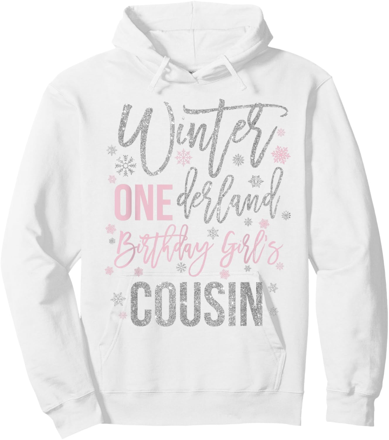 Cousin Winter Onederland 1st Birthday Snowflake Matching Hoodie - Hoodie | White