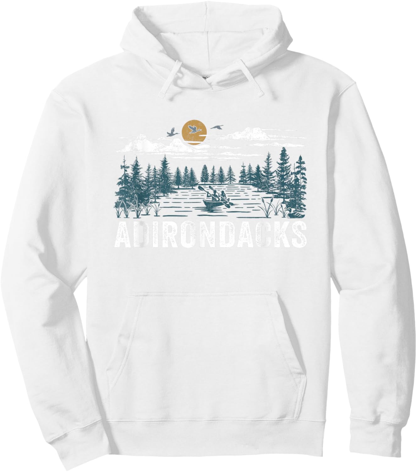 Adirondacks New York Hoodie - Hoodie | White