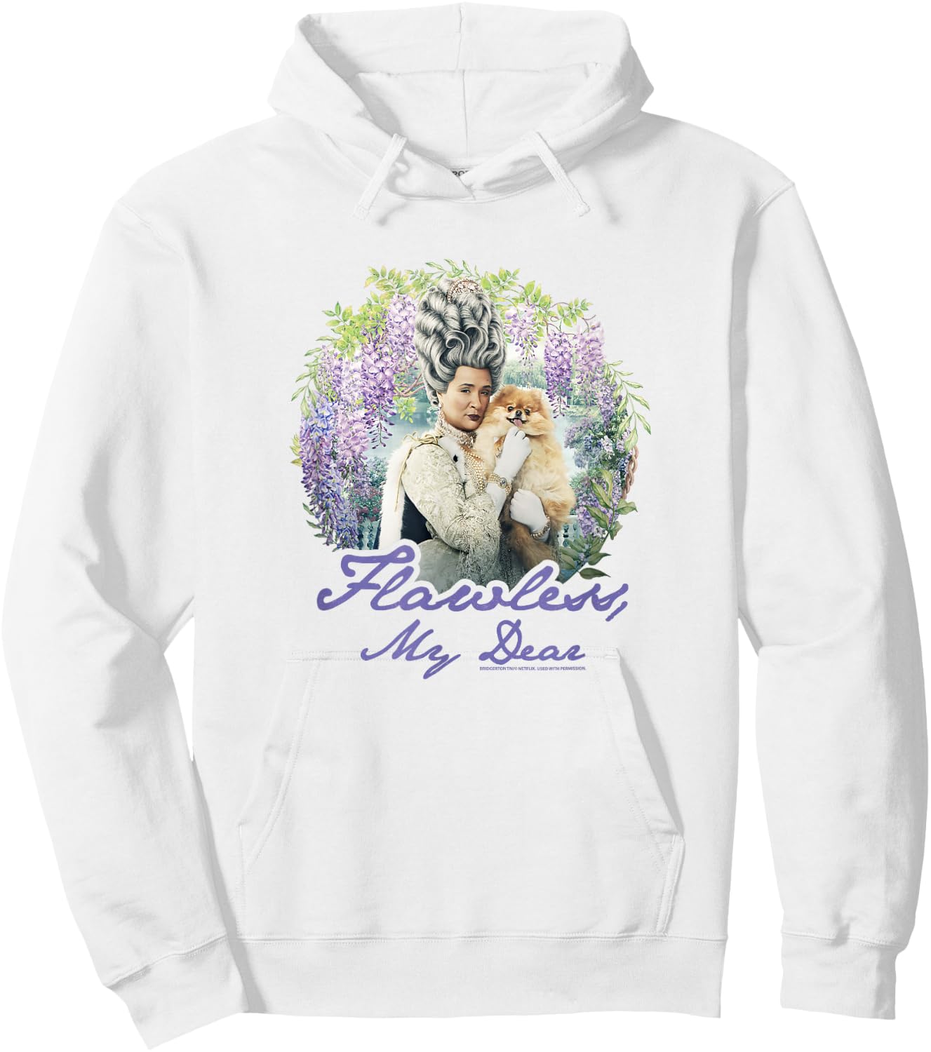 Bridgerton Queen Charlotte Flawless My Dear Hoodie - Hoodie | White