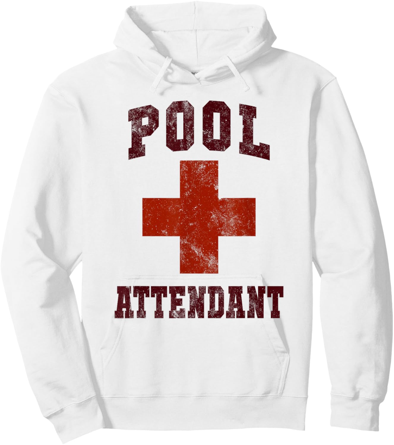 Funny Pool Attendant Off Duty Cruise Lifeguards Swim Camp Hoodie - Hoodie | White