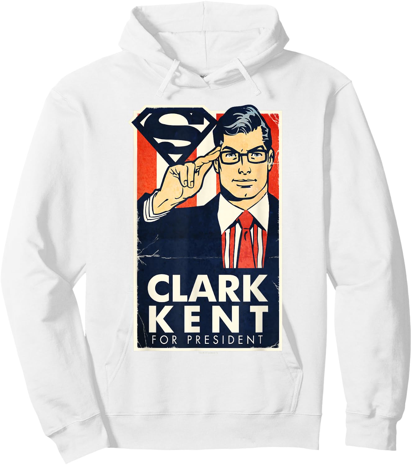 Superman Kent for President T Shirt Hoodie - Hoodie | White
