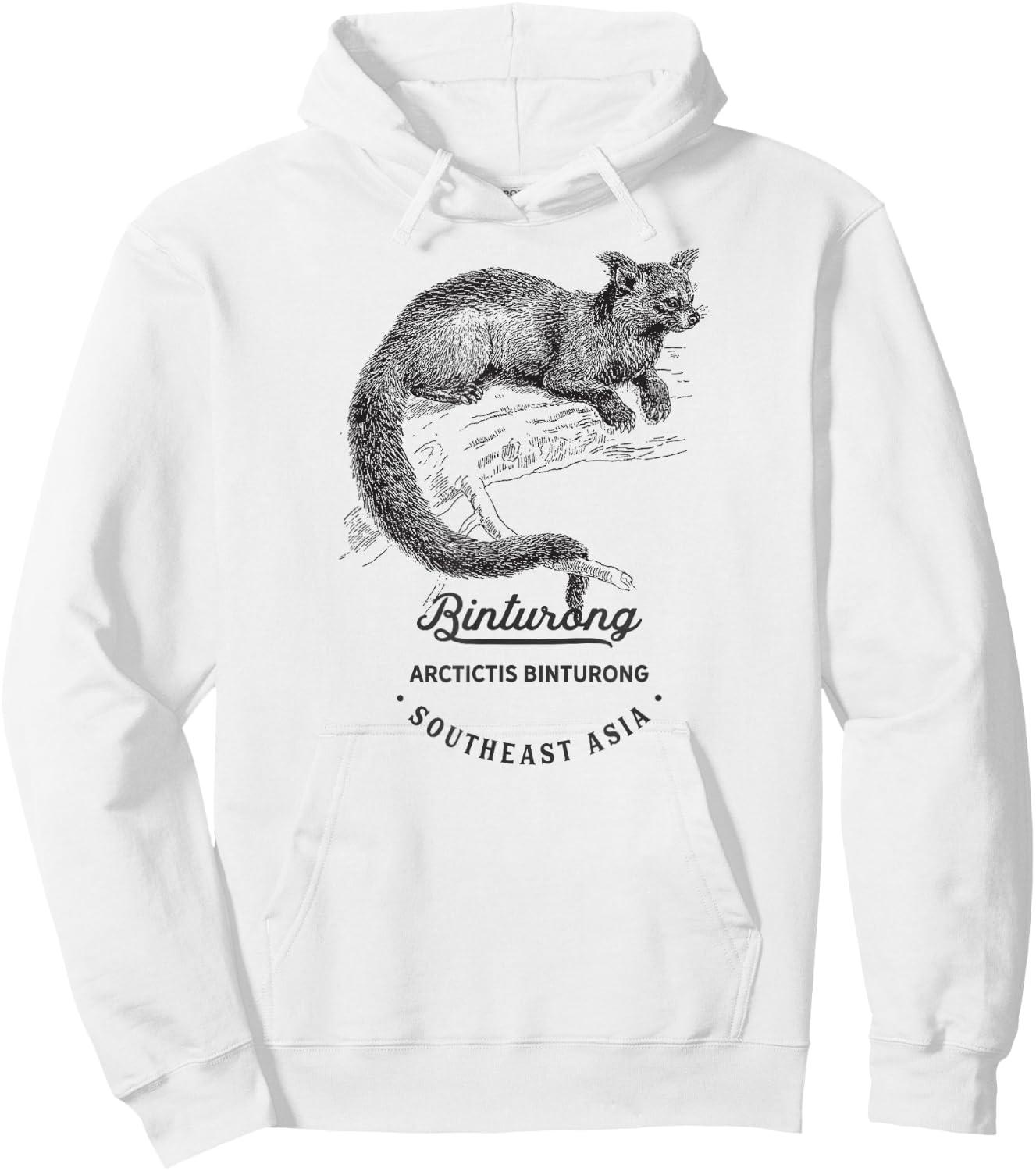 Binturong Cute Vintage Animal Print Birthday Child Woman Hoodie - Hoodie | White