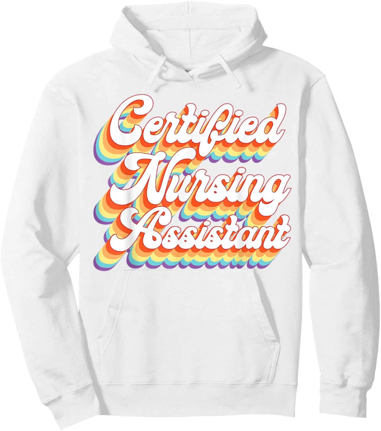 CNA Nurse Certified Nursing Assistant Retro Vintage Hoodie - Hoodie | White