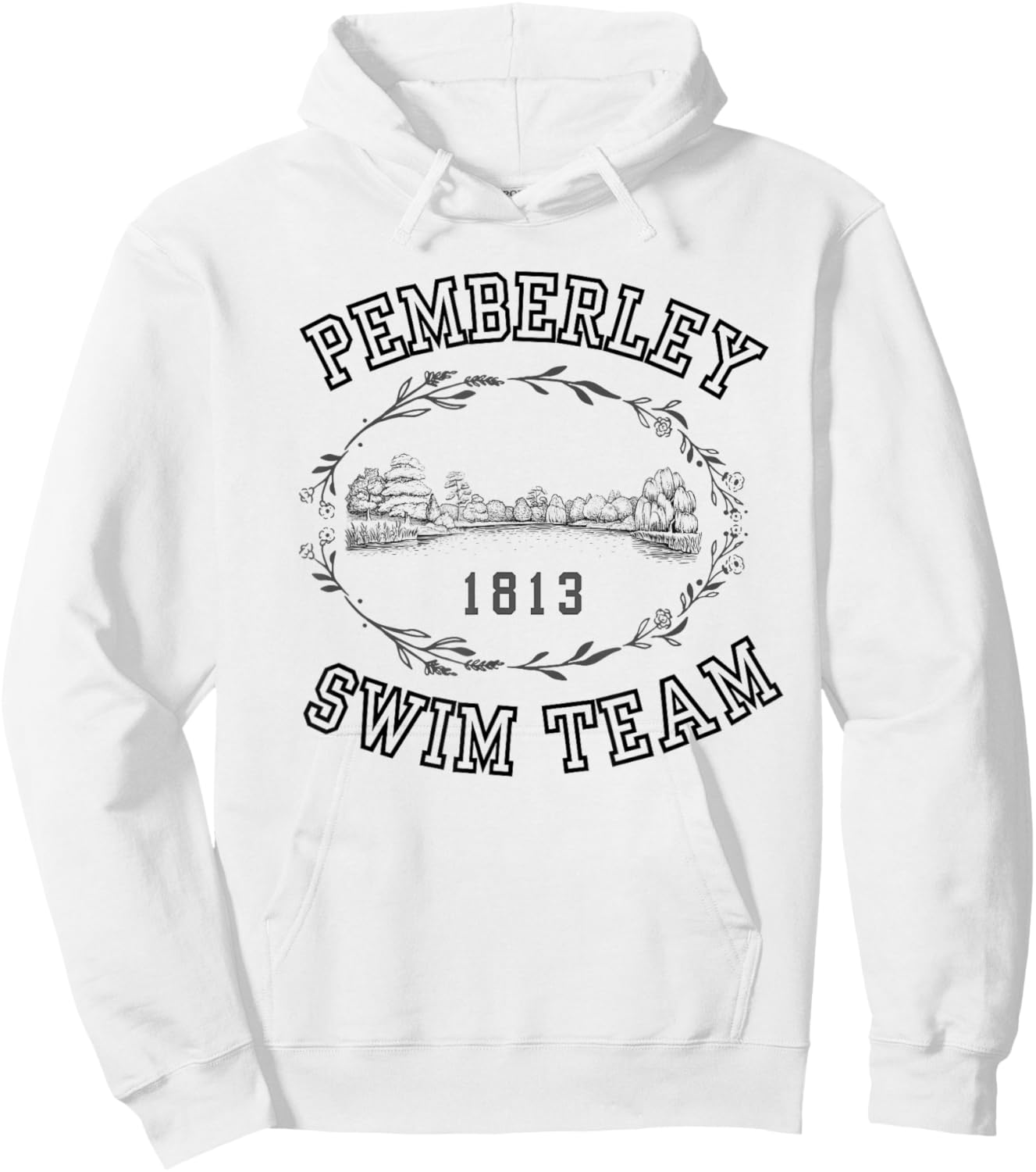 Jane Austen Funny Pemberley Swim Team Hoodie - Hoodie | White