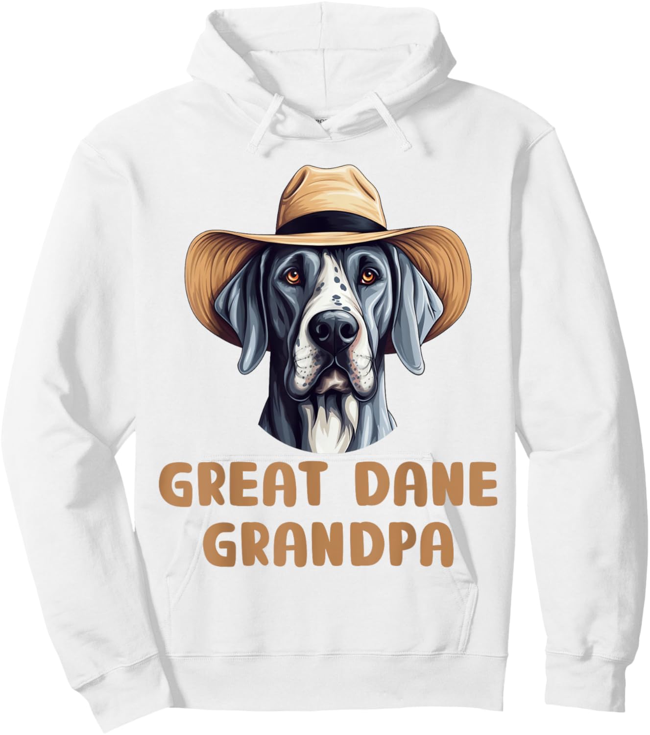 Great Dane Grandpa Dog Lovers Gift Funny Great Dane Owner Women Girls Kids Hoodie - Hoodie | White