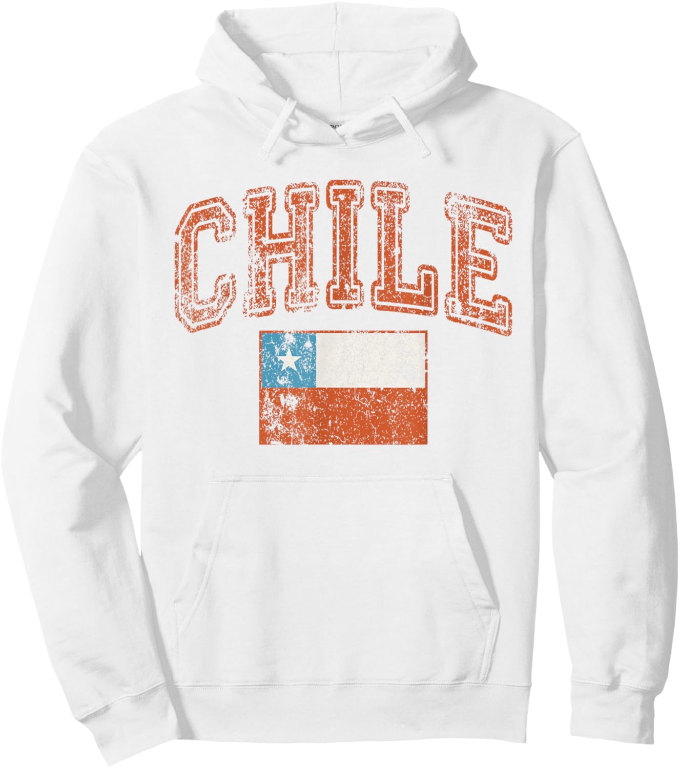 Vintage Retro Faded Chile Flag Chilean Pride Hoodie - Hoodie | White