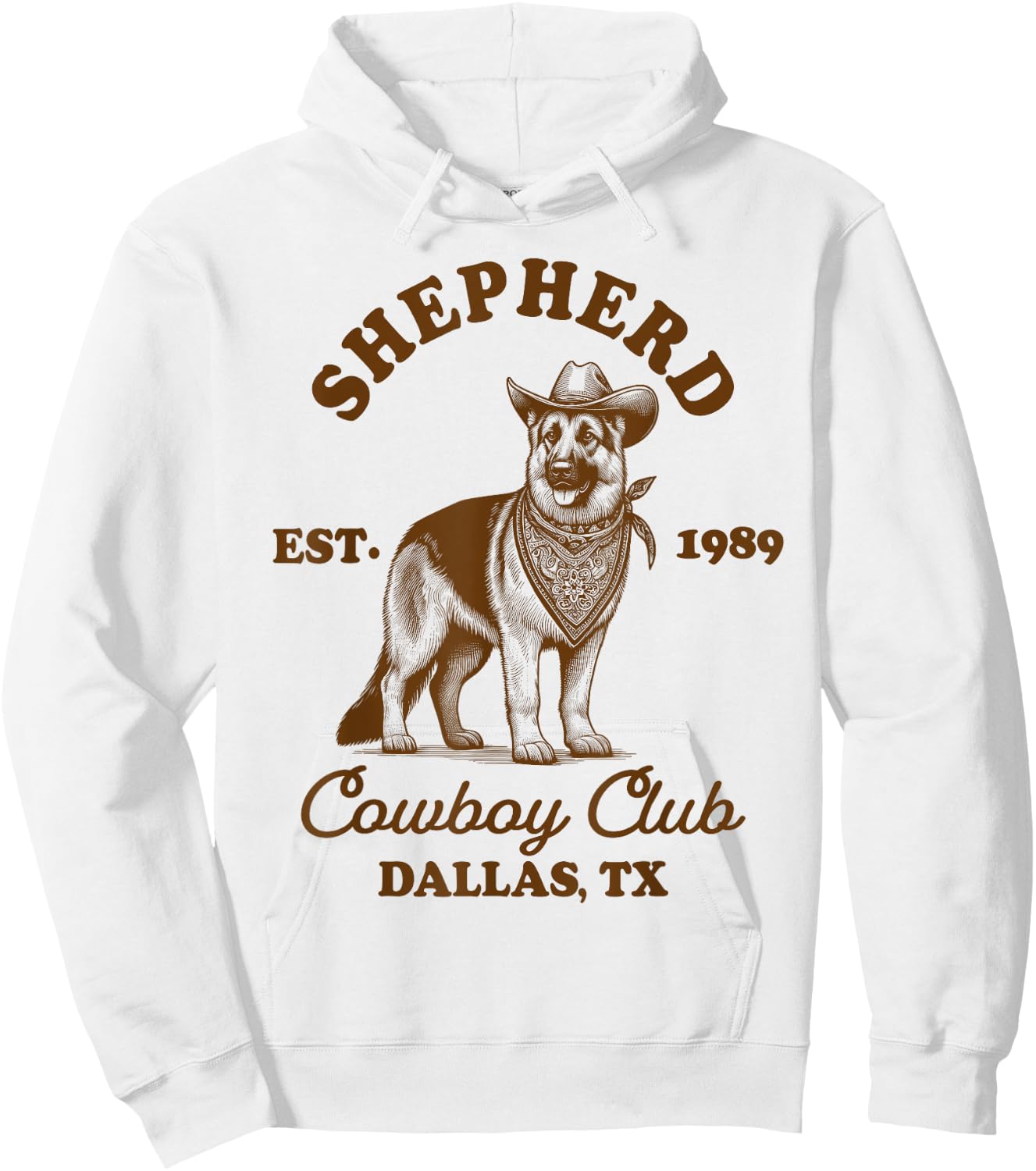German Shepherd Mom Western Howdy Shepherd Cowboys Club Hoodie - Hoodie | White