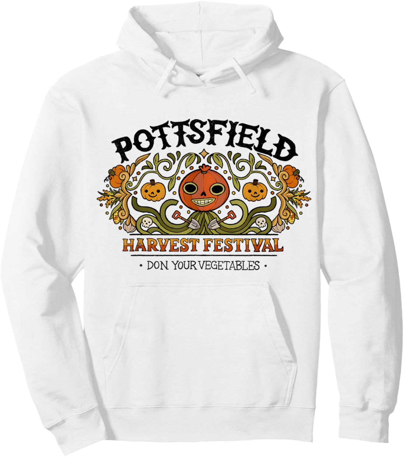 Spooky Pottsfield Harvest Festival Pumpkin Vibes Halloween Hoodie - Hoodie | White