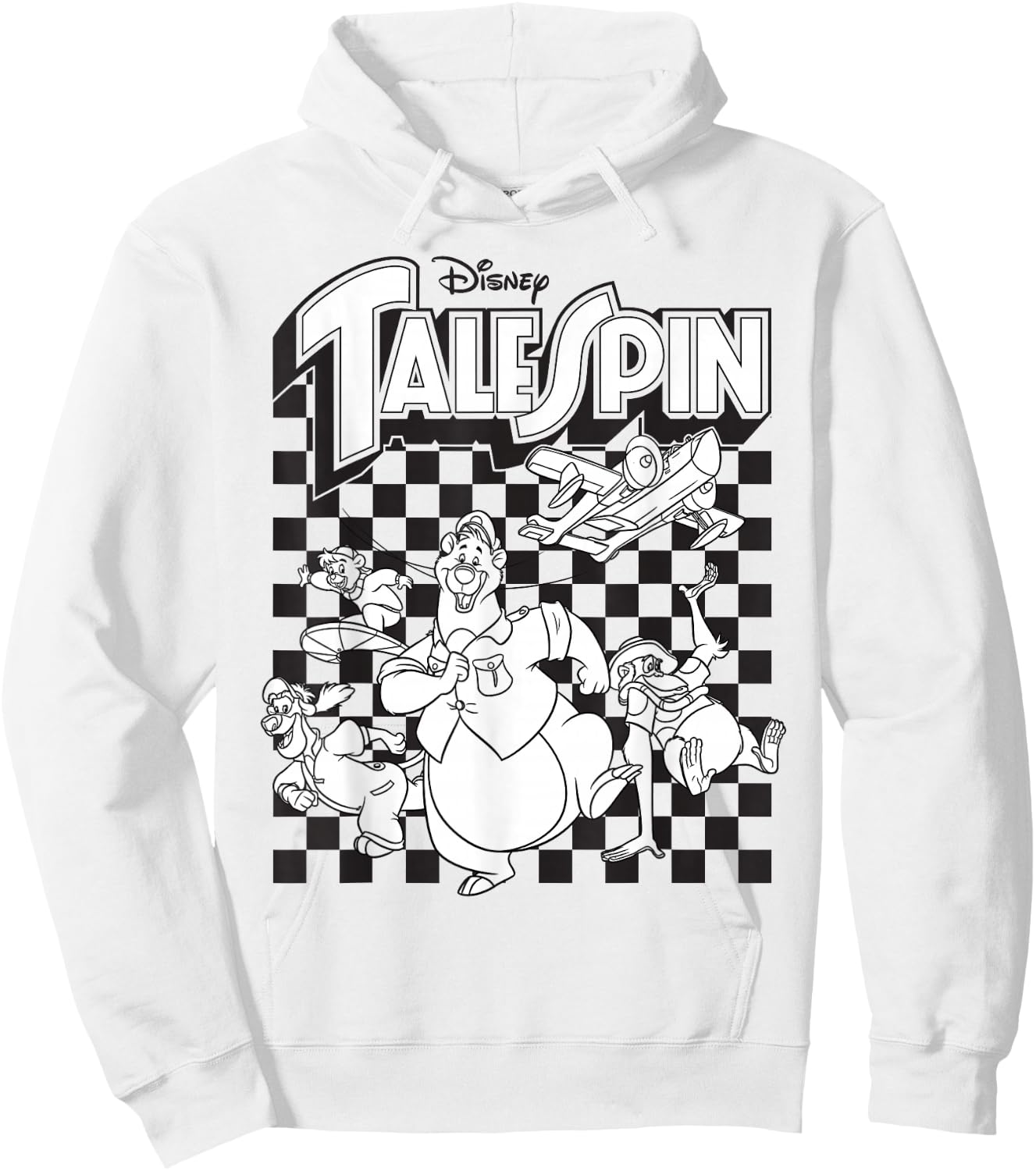 Talespin - Characters Checkered Hoodie - Hoodie | White