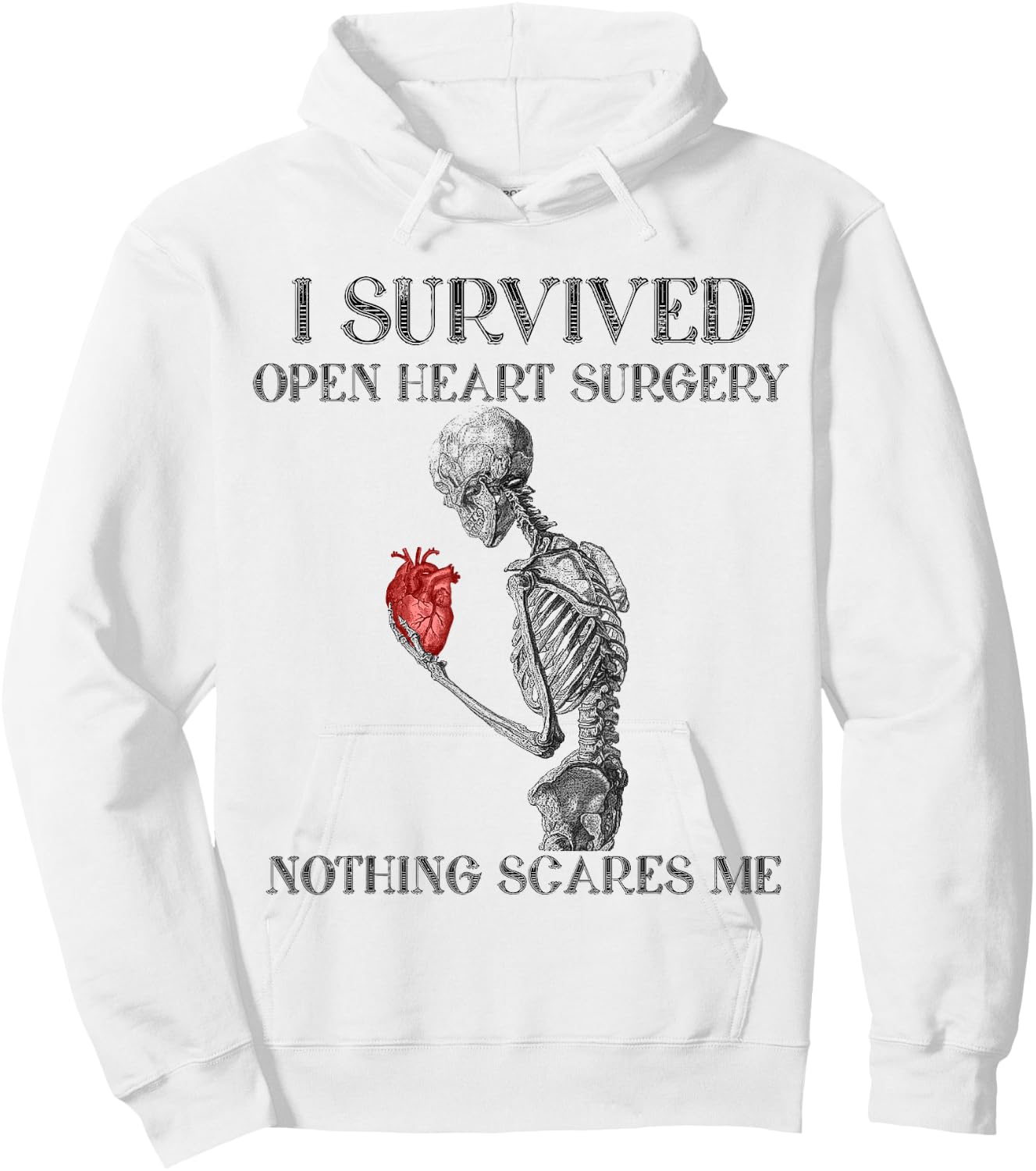 I Survived Open Heart Surgery Survivor Gift Hoodie - Hoodie | White