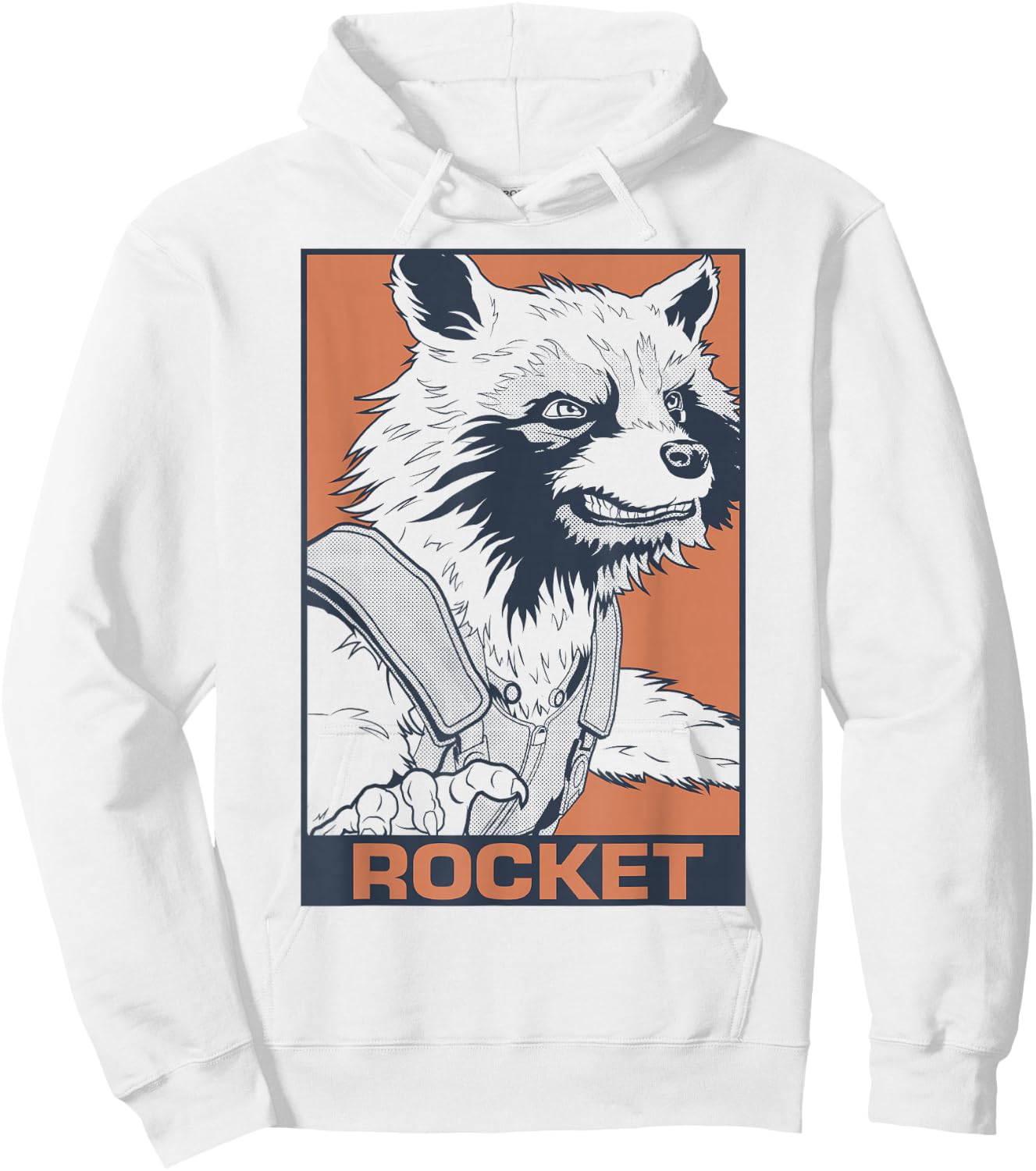 Marvel Avengers Endgame Rocket Pop Art Graphic Hoodie - Hoodie | White