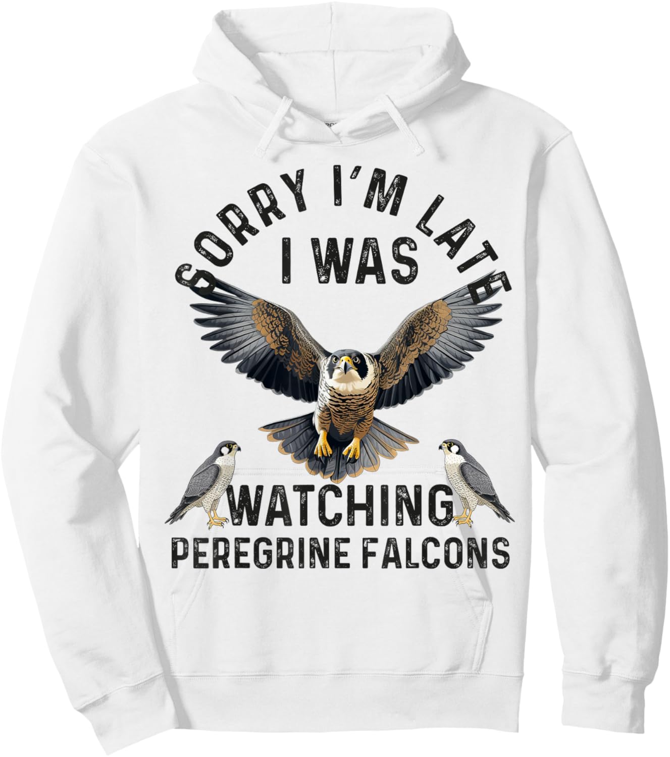 Peregrine Falcon Men Women Falconer Falconry BirdWatching Hoodie - Hoodie | White
