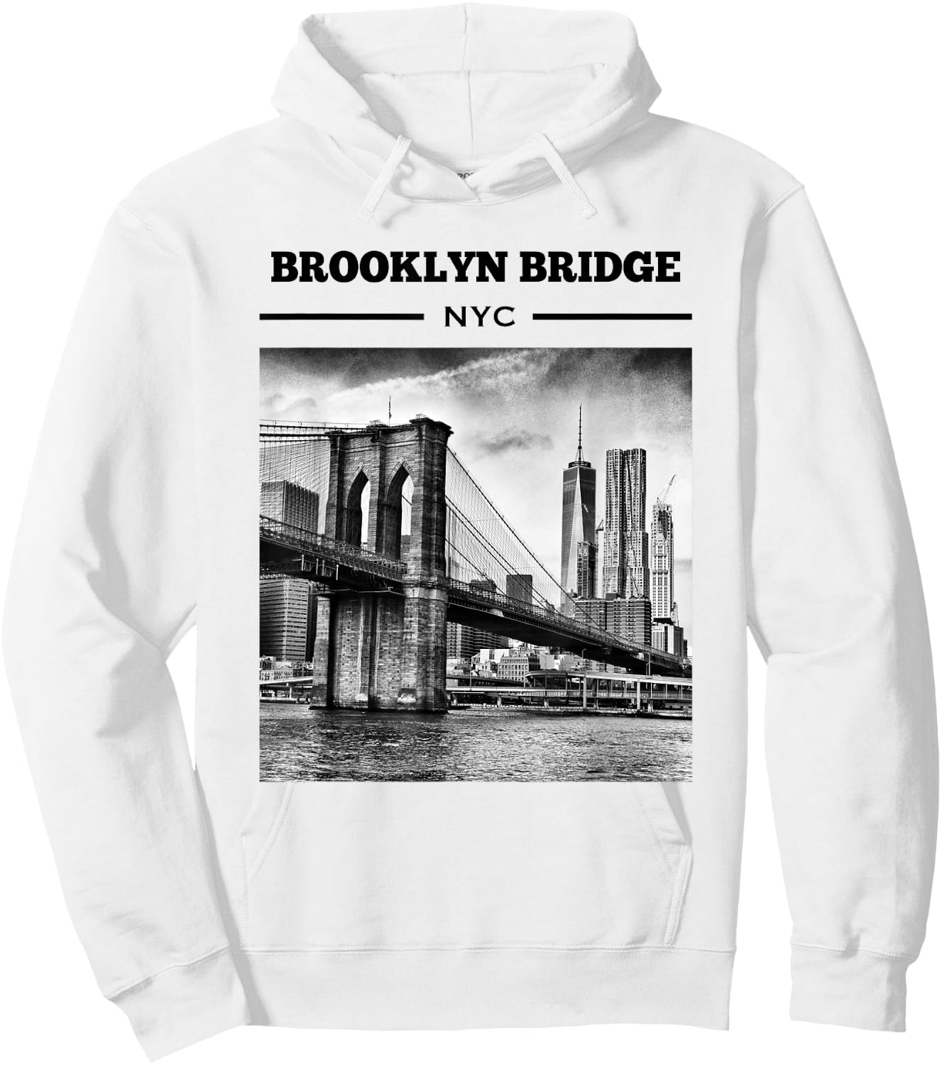 Brooklyn Bridge New York City t shirt NYC Hoodie - Hoodie | White