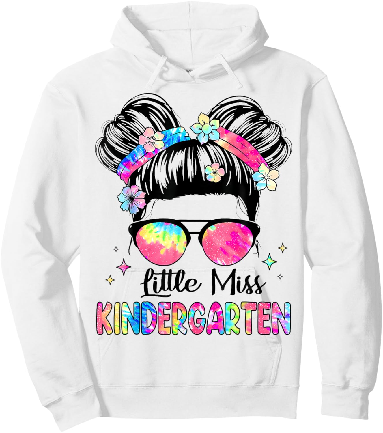 Little Miss Kindergarten Girls Kids Back To School Kinder Hoodie - Hoodie | White