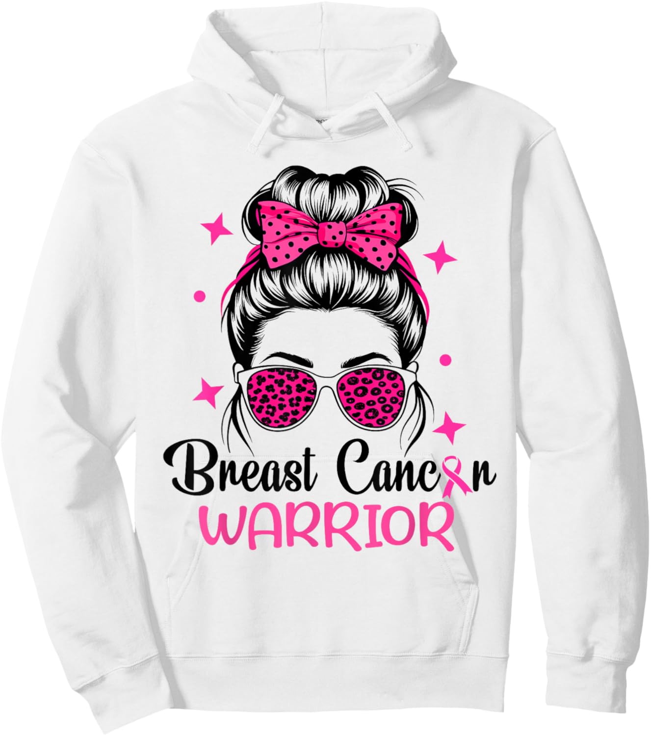 Breast Cancer Awareness Warrior Hoodie - Hoodie | White