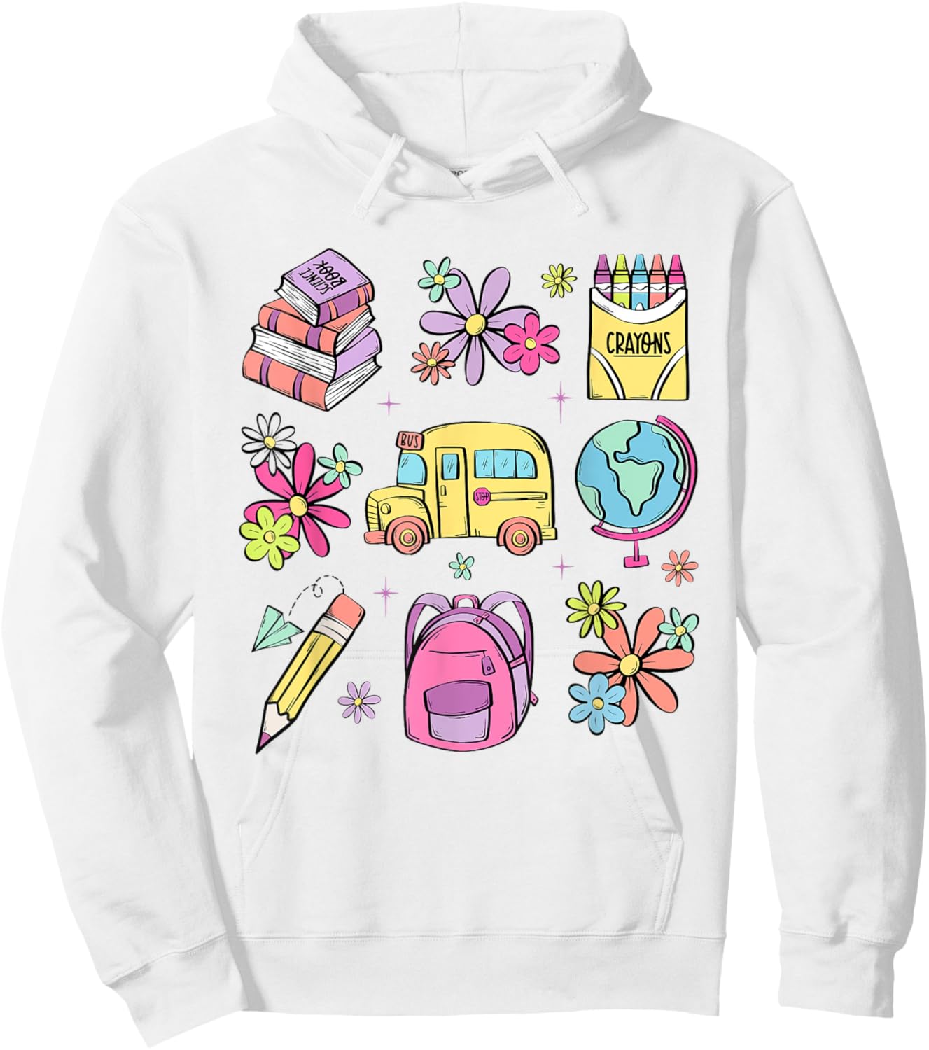 Cute Teacher Back to School Teacher Life Funny Teachers Gift Men Women Kids Hoodie - Hoodie | White