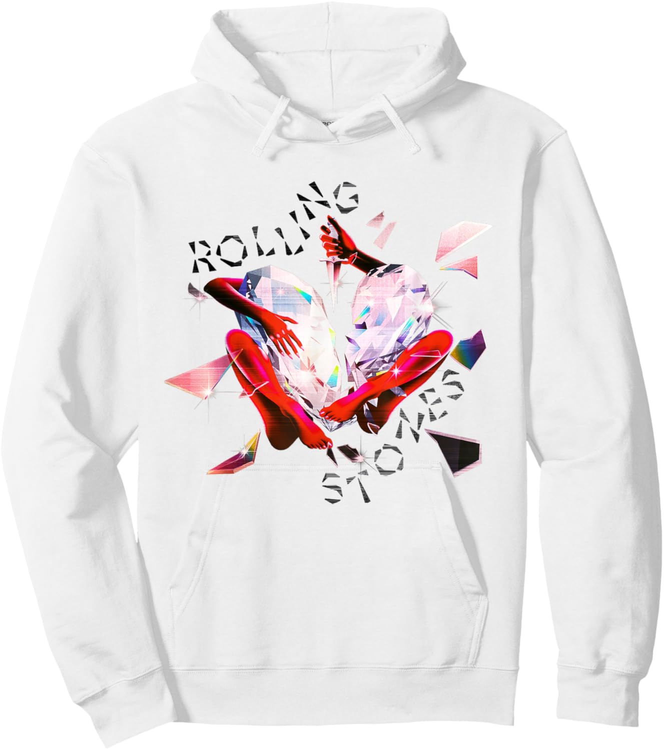 Official The Rolling Stones Exclusive Prism Heart Hoodie - Hoodie | White