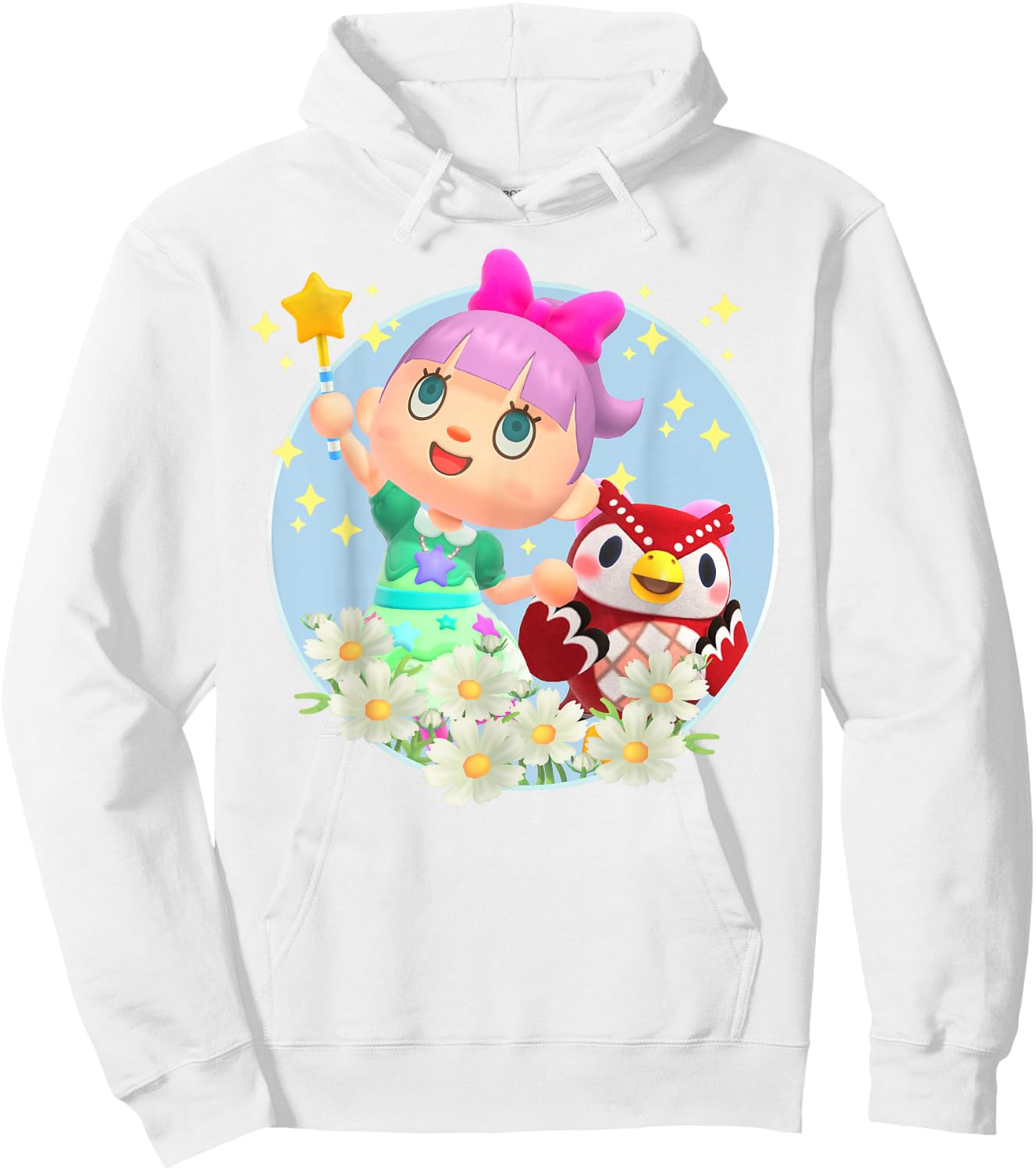 Animal Crossing: New Horizons Villager & Celeste Portrait Hoodie - Hoodie | White