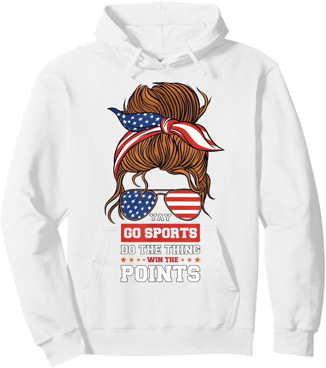 Non-Sports Fan Go Sports Yay Sports Hoodie - Hoodie | White