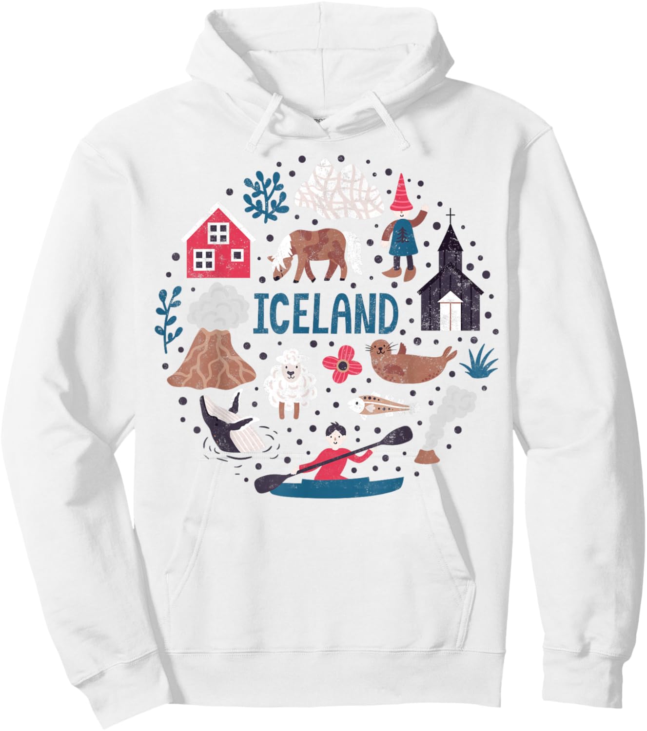 Travel Europe Iceland Reykjavik Family Vacation Souvenir , Small Hoodie - Hoodie | White