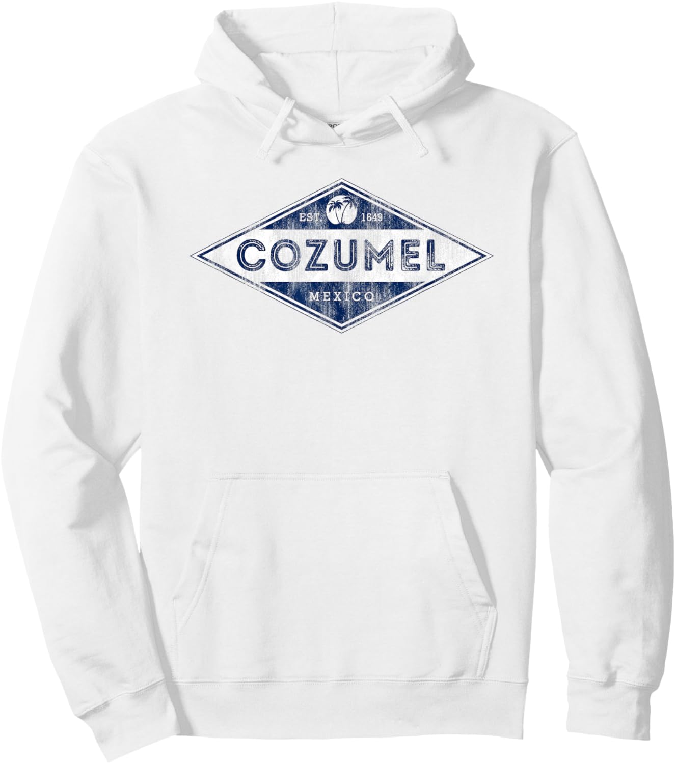 Cozumel Mexico Throwback Badge Cruise Souvenir Hoodie - Hoodie | White