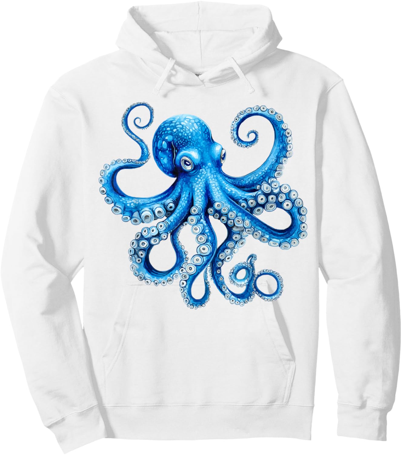 Cool Blue Octopus Sea Ocean Lover,Tentacles Octopus Lover Hoodie - Hoodie | White